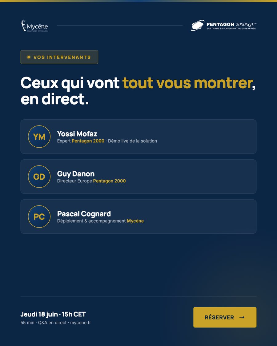 Post LinkedIn — Intervenants du webinaire Pentagon2000