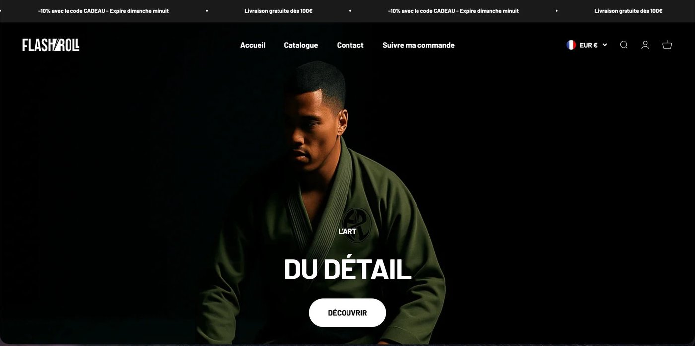 Boutique Flash Roll réalisée avec Digitaland