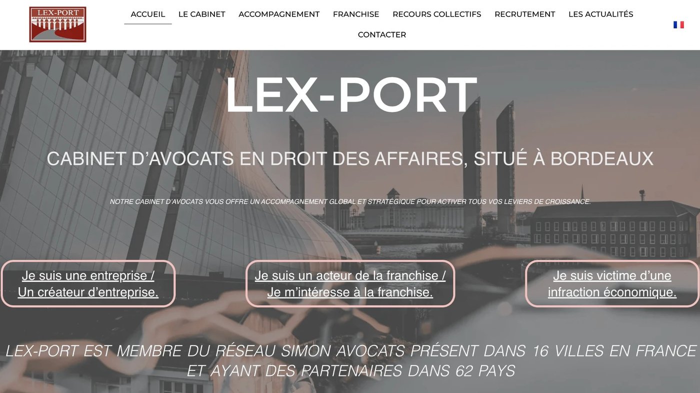 Site Lex-Port, cabinet d'avocats